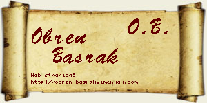 Obren Basrak vizit kartica